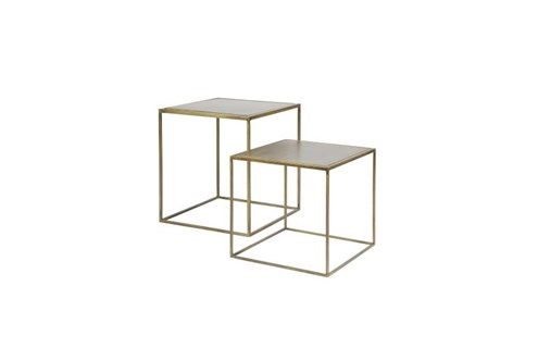 BePureHome Bijzettafel Metallic (Set van 2)
