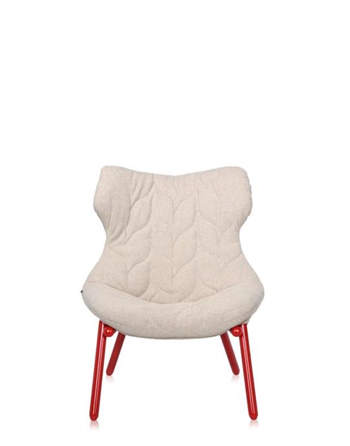 Kartell Fauteuil Foliage Rood Onderstel