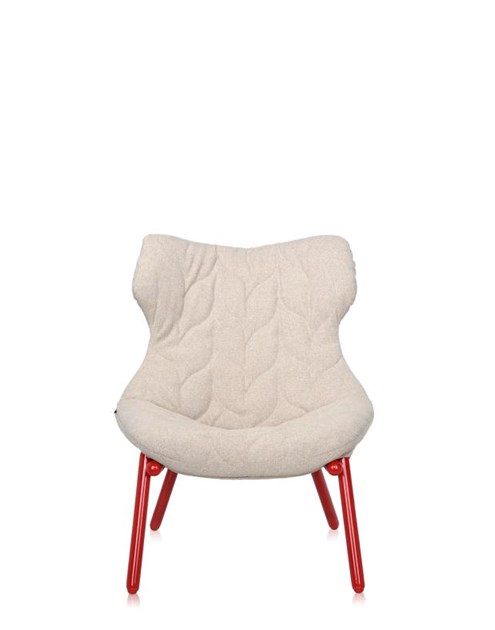 Kartell Fauteuil Foliage Rood Onderstel