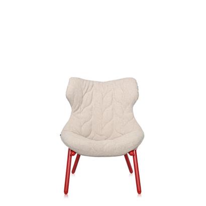 Kartell Fauteuil Foliage Rood Onderstel