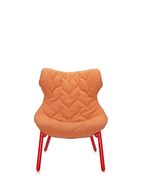 Kartell Fauteuil Foliage Rood Onderstel