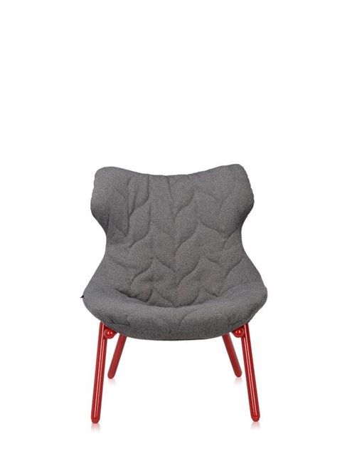 Kartell Fauteuil Foliage Rood Onderstel