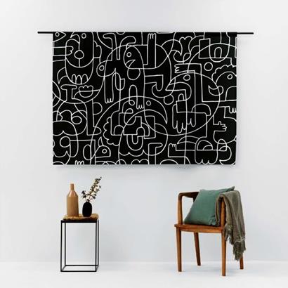 Urban Cotton Wandkleed Doodles L (190 x 145 cm)                                            