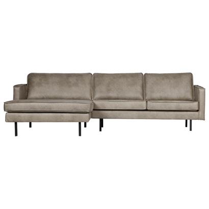 BePureHome Bank Rodeo Met Chaise Longue Links Elephant Skin