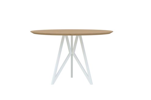 Eettafel Butterfly Wit Rond Ø110 cm                                                     