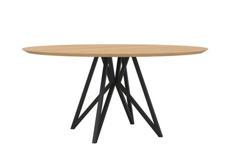 Eettafel Butterfly Zwart Rond Ø130 cm                                                     