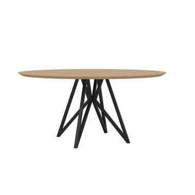 Eettafel Butterfly Zwart Rond Ø130 cm                                                     