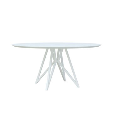 Eettafel Butterfly Wit Rond Ø130 cm                                                     