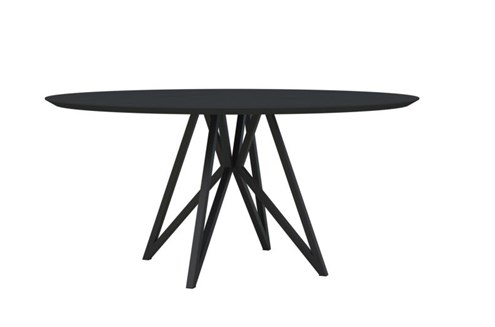 Eettafel Butterfly Zwart Rond Ø130 cm                                                     