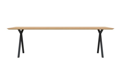 Studio HENK Eettafel Slim X-Type Zwart 160x90x3 cm                                                 