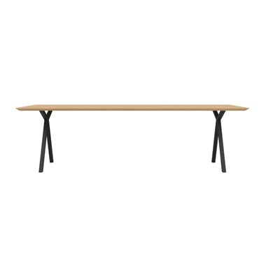 Studio HENK Eettafel Slim X-Type Zwart 160x90x3 cm                                                 