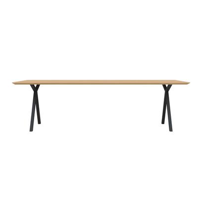 Studio HENK Eettafel Slim X-Type Zwart 200x90x3 cm                                                 