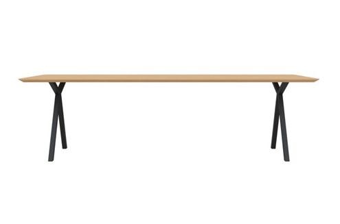 Studio HENK Eettafel Slim X-Type Zwart 160x90x3 cm                                                 