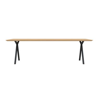 Studio HENK Eettafel Slim X-Type Zwart 240x90x3 cm                                                 