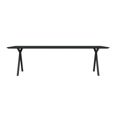 Studio HENK Eettafel Slim X-Type Zwart 160x90x3 cm                                                 