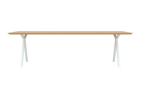 Studio HENK Eettafel Slim X-Type Wit 160x90x3 cm                                                 