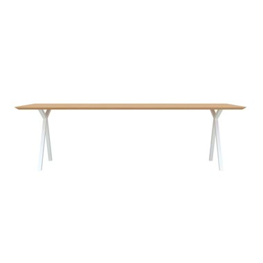 Studio HENK Eettafel Slim X-Type Wit 200x90x3 cm                                                 