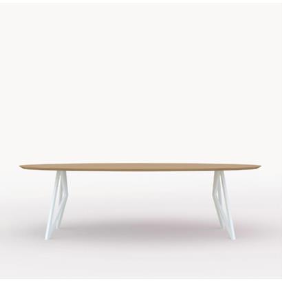 Eettafel Butterfly Ovaal Wit 200x120x3 cm                                                