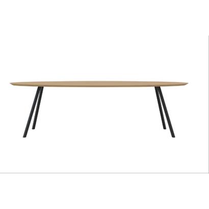 Eettafel Slim Co Ovaal Zwart 260x120x3 cm                                                