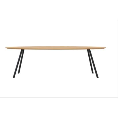 Eettafel Slim Co Ovaal Zwart 240x120x3 cm                                                