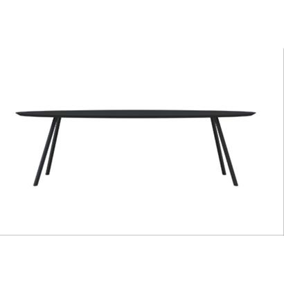 Eettafel Slim Co Ovaal Zwart 300x120x4 cm                                                