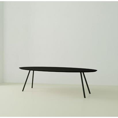 Eettafel Slim Co Ovaal Zwart 280x120x4 cm                                                