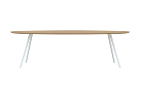 Eettafel Slim Co Ovaal Wit 220x120x3 cm                                                