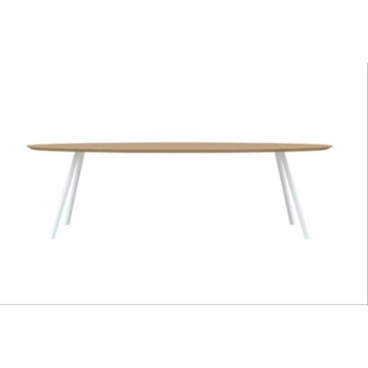 Eettafel Slim Co Ovaal Wit 200x120x3 cm                                                