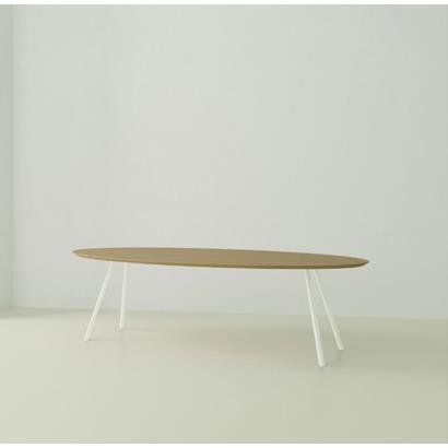 Eettafel Slim Co Ovaal Wit 200x120x3 cm                                                