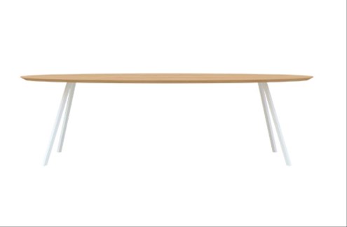 Eettafel Slim Co Ovaal Wit 220x120x3 cm                                                