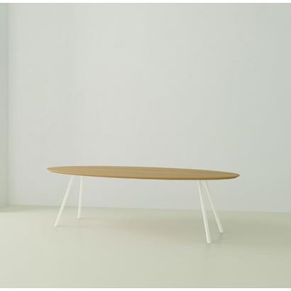 Eettafel Slim Co Ovaal Wit 200x120x3 cm                                                