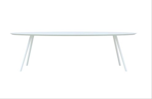 Eettafel Slim Co Ovaal Wit 200x120x3 cm                                                