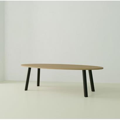 Eettafel Co Ovaal Zwart 200x120x3 cm                                                