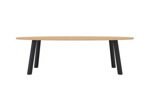 Eettafel Co Ovaal Zwart 220x120x3 cm                                                