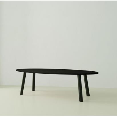 Eettafel Co Ovaal Zwart 220x120x3 cm                                                