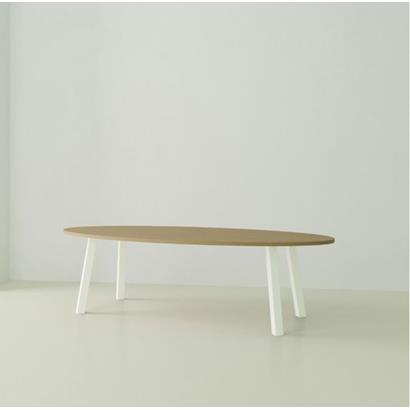 Eettafel Co Ovaal Wit 240x120x3 cm                                                