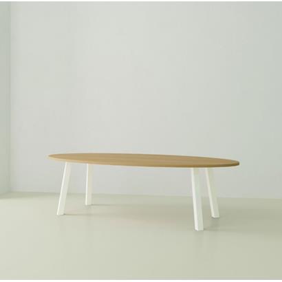 Eettafel Co Ovaal Wit 240x120x3 cm                                                