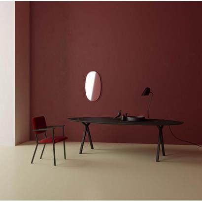 Eettafel Slim X-Type Ovaal Zwart 260x120x3 cm                                                