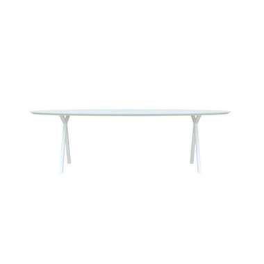 Eettafel Slim X-Type Ovaal Wit 280x120x4 cm                                                
