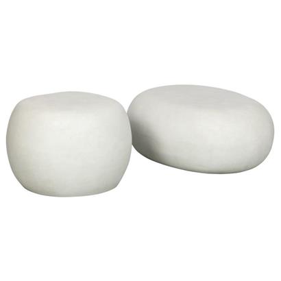Vtwonen Bijzettafel Pebble Betoonlook wit 31x65x49cm