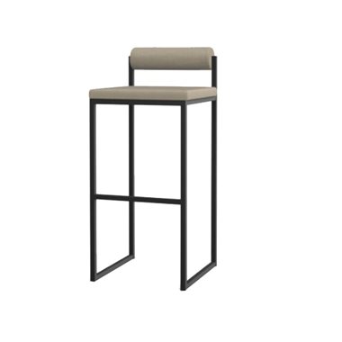 Studio HENK Barstoel Bolster Stool Zwart 77 cm