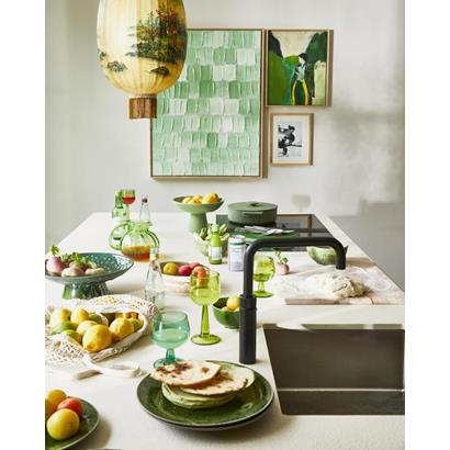 HKliving The Emeralds: Schaal Op Voet Pistachio M