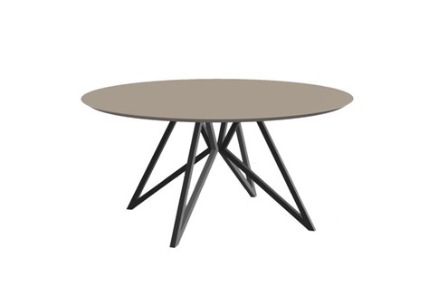 Eettafel Butterfly Zwart Rond HPL Ø160 cm                                                     