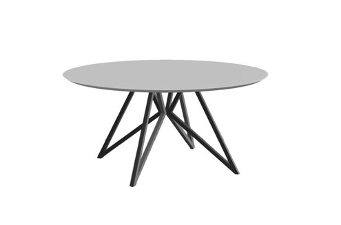 Eettafel Butterfly Zwart Rond HPL Ø160 cm                                                     