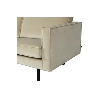 BePureHome 3-Zits Bank Rodeo Met Chaise Longue Velvet Links