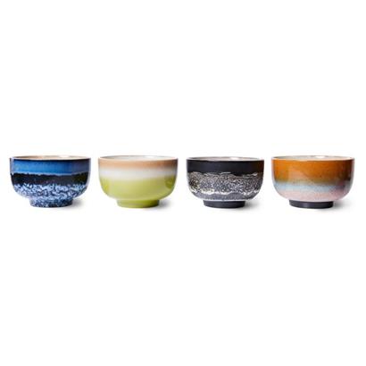 HKliving 70's Noodle Schaal Groovy Set van 4