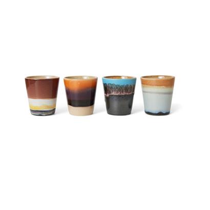 HKliving 70's Ristretto Kopjes Solar - Set van 4