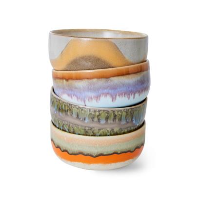 HKliving 70's Dessert Schaal Reef - Set van 4