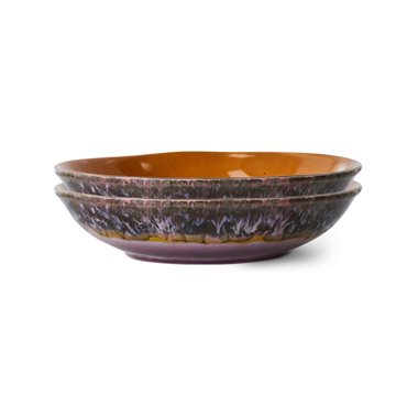 HKliving 70's Curry Bord Daybreak (Set van 2)