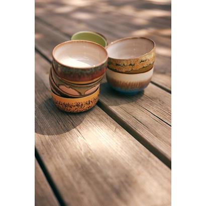 HKliving 70's Noodle Schaal Seabreeze Set van 4